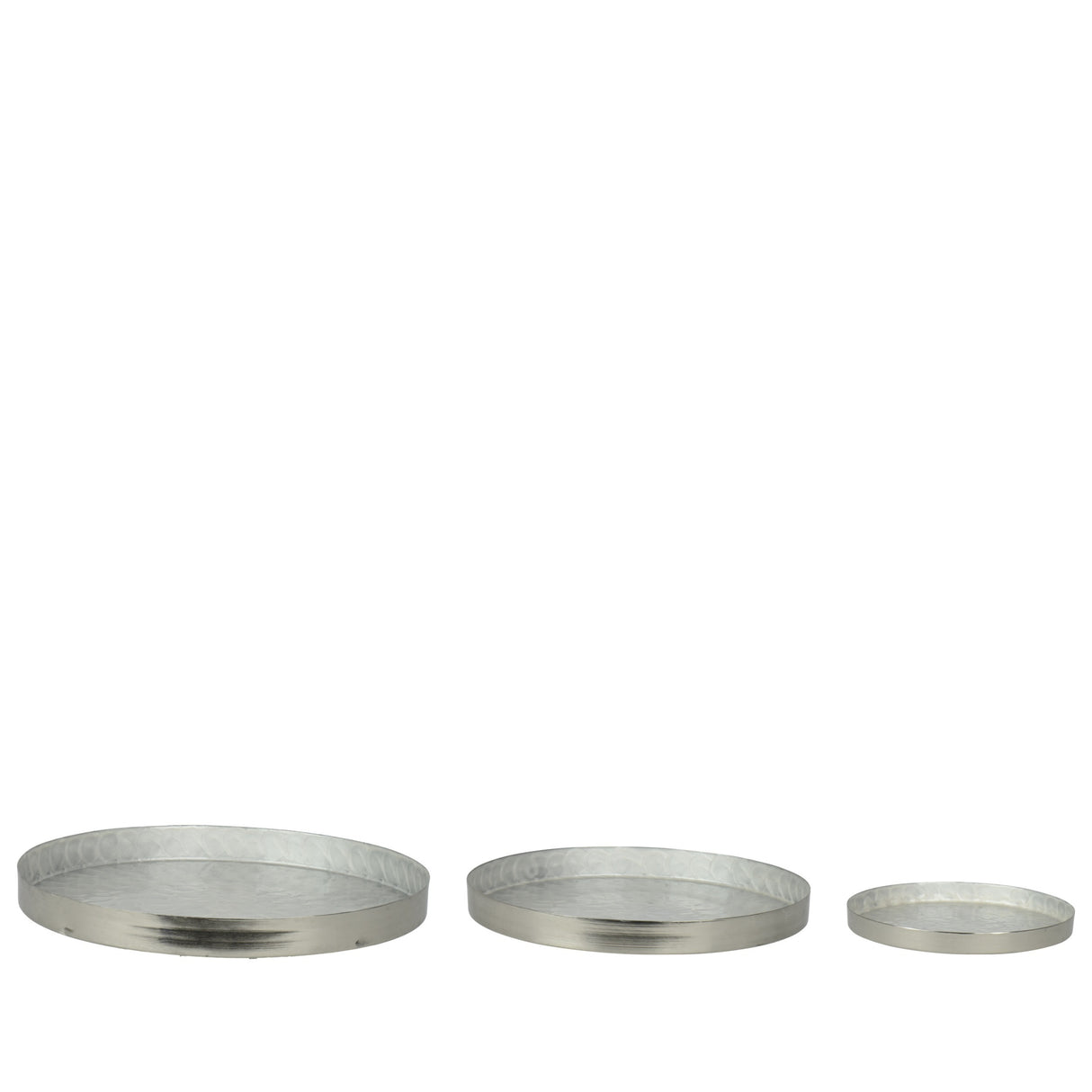 Decoris White Enameled Plates Set Of 3 - ENAMELWARE/JARS/TRAYS - Beattys of Loughrea