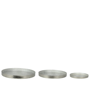 Decoris White Enameled Plates Set Of 3 - ENAMELWARE/JARS/TRAYS - Beattys of Loughrea