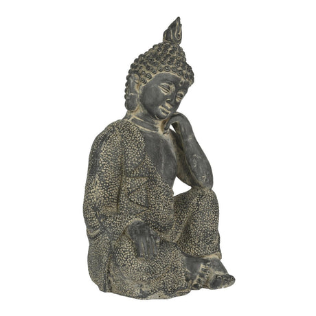 Buddha Statue Matte Black 45cm - GARDEN ORNAMENTS INCL SOLAR - Beattys of Loughrea