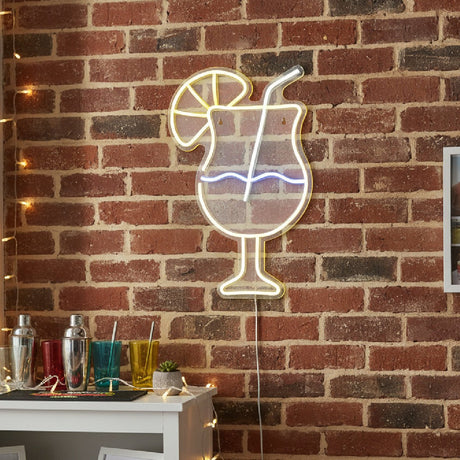 Lumineo Neon Cocktail Glass Sign USB Powered - LED STRING DECO LIGHTS (NOT XMAS) - Beattys of Loughrea