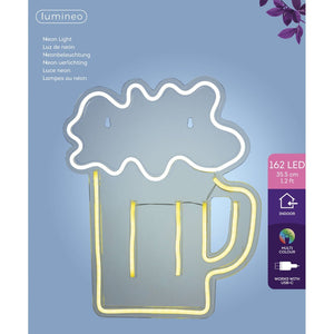 Lumineo Neon Beer Glass Sign - LED STRING DECO LIGHTS (NOT XMAS) - Beattys of Loughrea