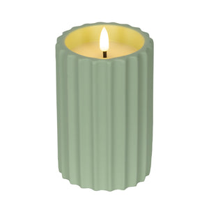 LED Outdoor Battery Operated Green Candle 8.5 x 14Cm - BATTERY LED CANDLES - Beattys of Loughrea