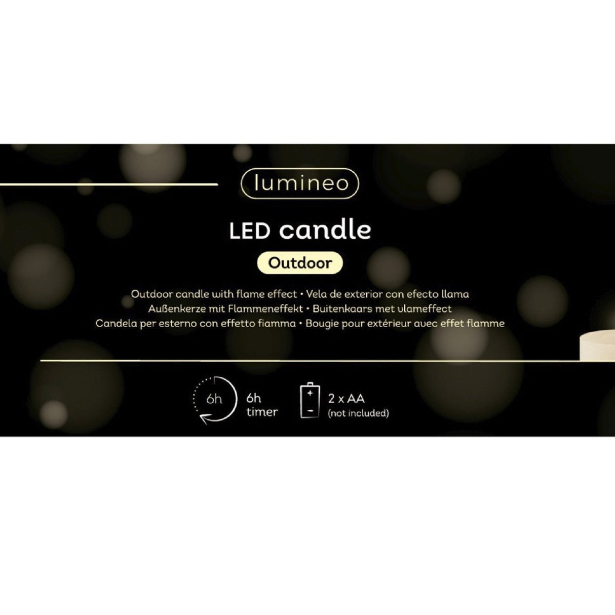 LED Outdoor Battery Operated Green Candle 8.5 x 14Cm - BATTERY LED CANDLES - Beattys of Loughrea