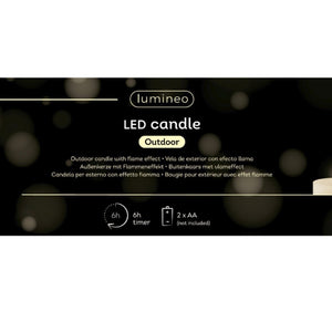 LED Outdoor Battery Operated Green Candle 8.5 x 14Cm - BATTERY LED CANDLES - Beattys of Loughrea