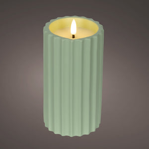LED Outdoor Battery Operated Green Candle 8.5 x 16.5Cm - BATTERY LED CANDLES - Beattys of Loughrea