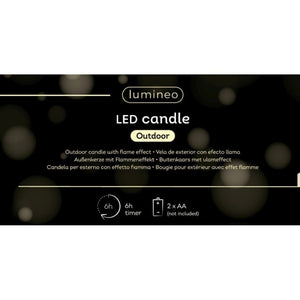 LED Outdoor Battery Operated Green Candle 8.5 x 16.5Cm - BATTERY LED CANDLES - Beattys of Loughrea