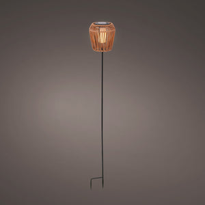Lumineo Solar Wicker Garden Stake With Flame Effect – Terra - GARDEN ORNAMENTS INCL SOLAR - Beattys of Loughrea