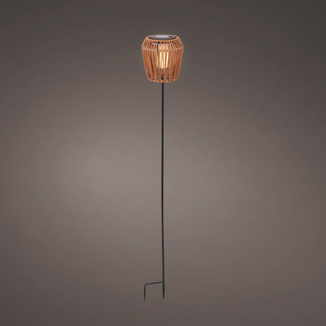 Lumineo Solar Wicker Garden Stake With Flame Effect – Terra - GARDEN ORNAMENTS INCL SOLAR - Beattys of Loughrea