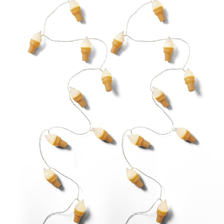 Lumineo Ice Cream Cones String Light with Warm White LEDs - LED STRING DECO LIGHTS (NOT XMAS) - Beattys of Loughrea