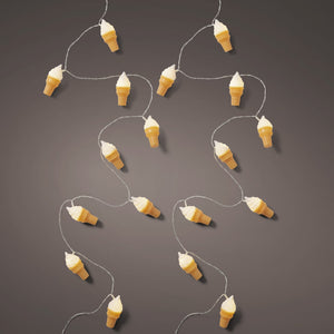 Lumineo Ice Cream Cones String Light with Warm White LEDs - LED STRING DECO LIGHTS (NOT XMAS) - Beattys of Loughrea