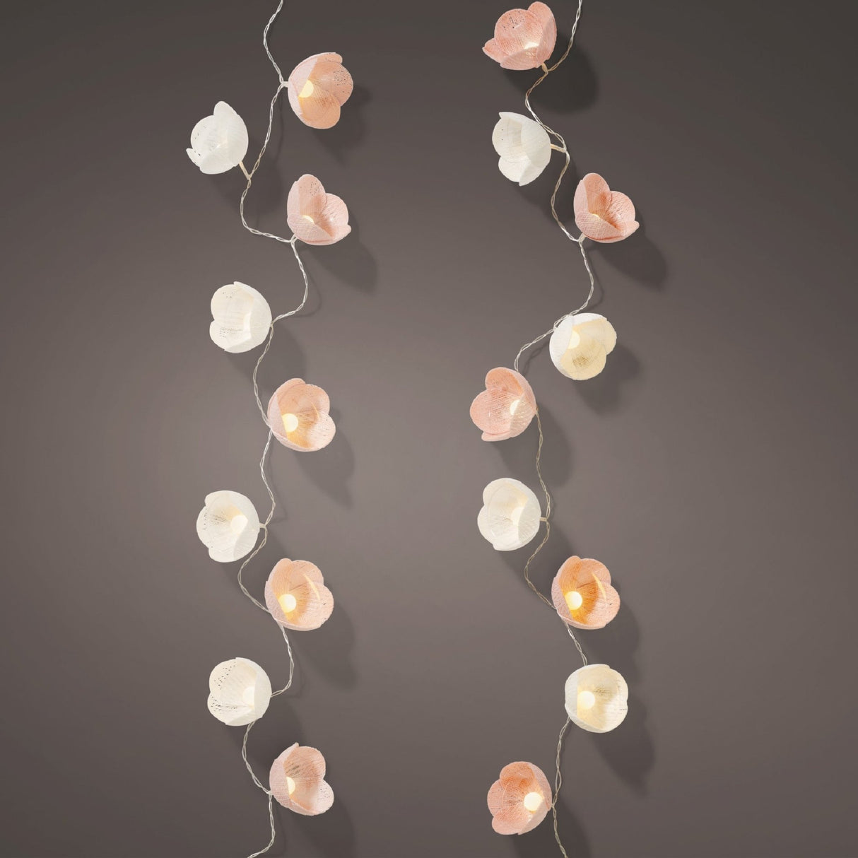 Lumineo Flower String Light Battery Operated - Light Pink - LED STRING DECO LIGHTS (NOT XMAS) - Beattys of Loughrea