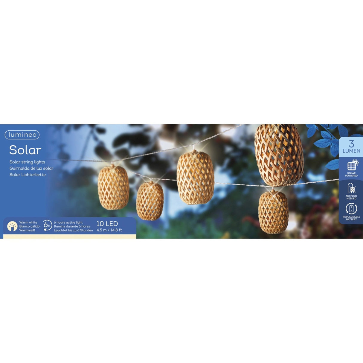 Lumineo Solar Ambient String Lights Beige - GARDEN ORNAMENTS INCL SOLAR - Beattys of Loughrea