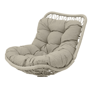Medellín Swivel Garden Armchair Grey with Cushion - SINGLE GARDEN BENCH/ CHAIR - Beattys of Loughrea