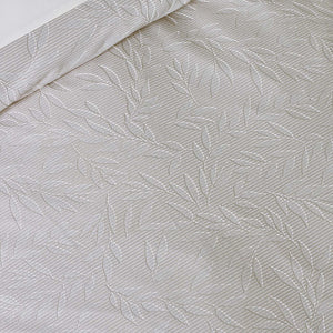 Catherine Lansfield Corded Leaves Champagne Duvet Cover Set – King - DUVET COVERS - Beattys of Loughrea