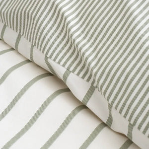 Bianca Hampton Stripe Green 200 Thread Count Duvet Cover Set – Double - DUVET COVERS - Beattys of Loughrea