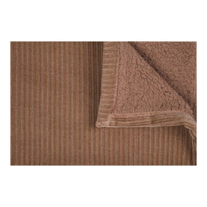 STOF Clayton Ribbed Plush Throw, Camel, 130x160cm - THROWS/BLANKETS - Beattys of Loughrea