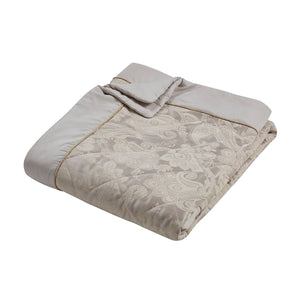 Catherine Lansfield Opulent Jacquard Bedspread Champagne Gold 240x260cm - BED SPREADS/COVERS/QUILTS - Beattys of Loughrea