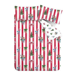 Catherine Lansfield Christmas Stripe Reversible Duvet Cover Set – Super King - DUVET COVERS - Beattys of Loughrea