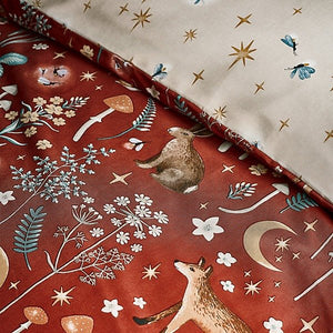 Catherine Lansfield Burnt Orange Enchanted Twilight Animals Duvet Cover Set – King - DUVET COVERS - Beattys of Loughrea