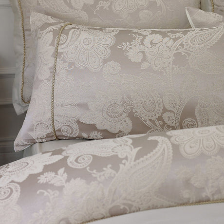 Catherine Lansfield Opulent Jacquard Duvet Set Champagne Gold - Double - DUVET COVERS - Beattys of Loughrea