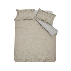 Catherine Lansfield Opulent Jacquard Duvet Set Champagne Gold - Double - DUVET COVERS - Beattys of Loughrea
