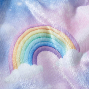 Catherine Lansfield Candy Unicorn Rainbow Cosy Fleece Blanket Throw – Pink (130x170cm) - THROWS/BLANKETS - Beattys of Loughrea