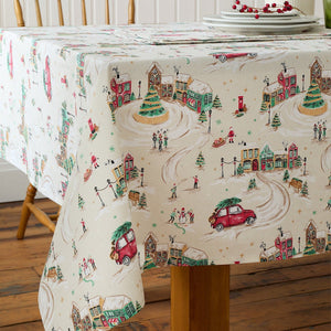 Catherine Lansfield Christmas Town Cotton Table Cloth 137x178cm - TABLECLOTHS/RUNNERS - Beattys of Loughrea