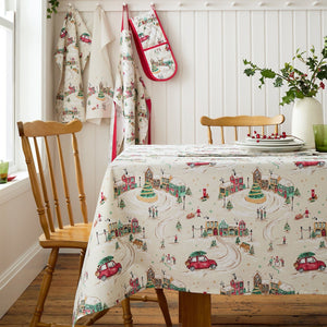 Catherine Lansfield Christmas Town Cotton Table Cloth 137x178cm - TABLECLOTHS/RUNNERS - Beattys of Loughrea