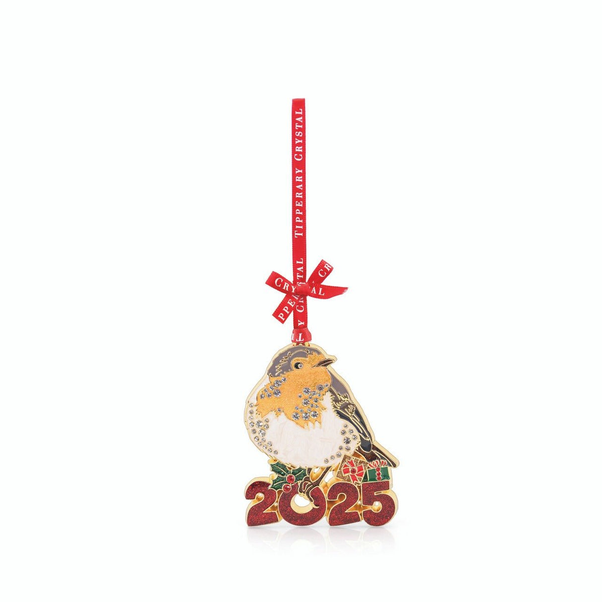 TIPPERARY CRYSTAL Sparkle 2025 Christmas Robin Decoration - CANDLES - Beattys of Loughrea