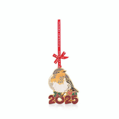 TIPPERARY CRYSTAL Sparkle 2025 Christmas Robin Decoration - CANDLES - Beattys of Loughrea