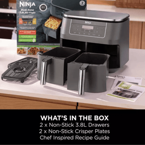 Ninja 6 - in - 1 Dual Zone Air Fryer (DZ300UK) - AIR FRYER / DEEP FAT FRYERS - Beattys of Loughrea