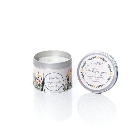 Floral Serenade Daffodil Hand Poured Just For You Vanilla Noir Soy Wax Candle in Tin - POT POURRI/AROMATHERAPY/OILS/DIFFUSER - Beattys of Loughrea