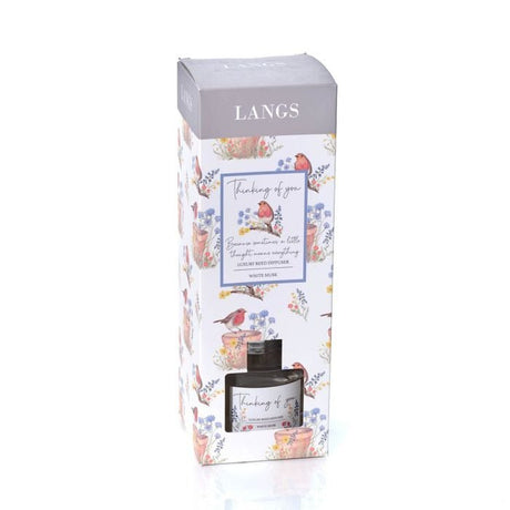Garden Birds Reed Diffuser Robin Thinking Of You White Musk 100ml - POT POURRI/AROMATHERAPY/OILS/DIFFUSER - Beattys of Loughrea