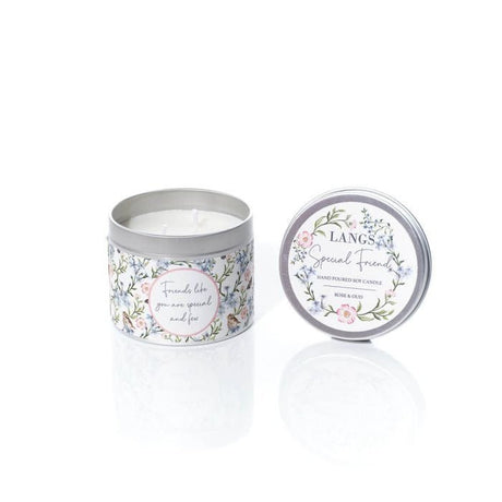Garden Birds Hand Poured Special Friend Rose and Oud Soy Wax Candle in Tin - CANDLES - Beattys of Loughrea