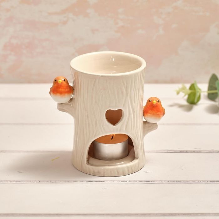 Tiny World Boxed Robin Tree Shaped Ceramic Wax Melt Burner - ORNAMENTS - Beattys of Loughrea