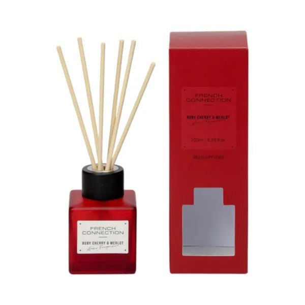 Ruby Cherry & Merlot Reed Diffuser by French Connection 100ml - POT POURRI/AROMATHERAPY/OILS/DIFFUSER - Beattys of Loughrea