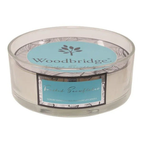 Woodbridge Frosted Snowflakes - 5 Wick Candle Bowl 990g - CANDLES - Beattys of Loughrea