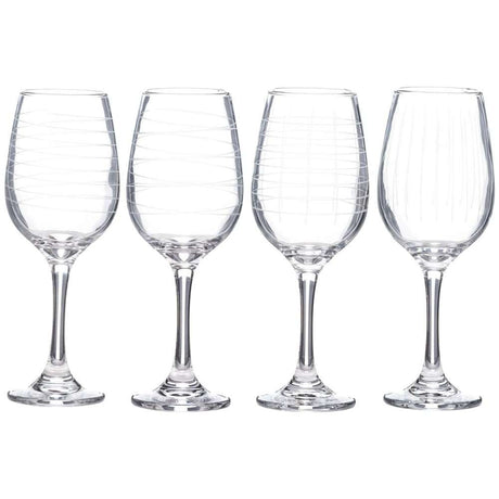 Newgrange Living Clear Cut Party Wine Glasses, Set of 4 - GLASS GIFTWARE - DEC STONES - Beattys of Loughrea