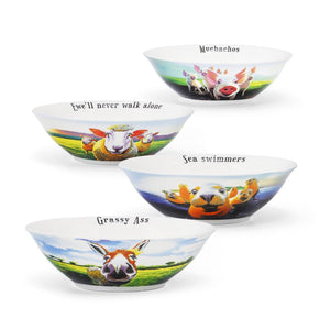 TIPPERARY CRYSTAL Eoin O'Connor Beyond the Herd Set of 4 Bowls - GENERAL LOOSE WARE - Beattys of Loughrea