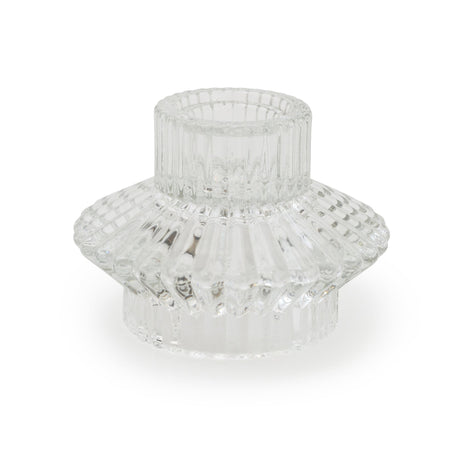 Two Way Glass Tealight/Taper Candle holder - CANDLE HOLDERS / Lanterns - Beattys of Loughrea