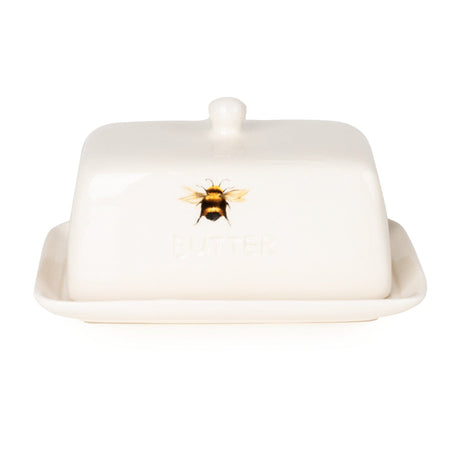 Butter Dish Cream - Bees - GENERAL LOOSE WARE - Beattys of Loughrea