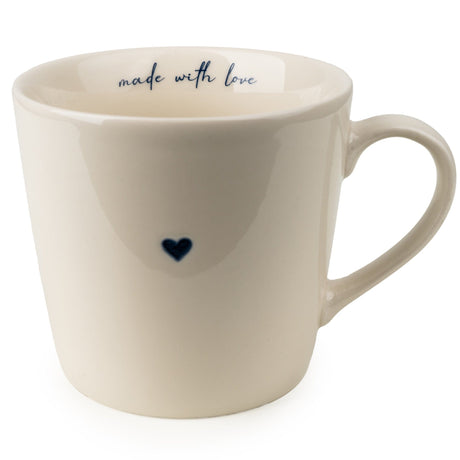 V - Shaped Mug - Wax Resist Blue Heart - MUG SETS - Beattys of Loughrea