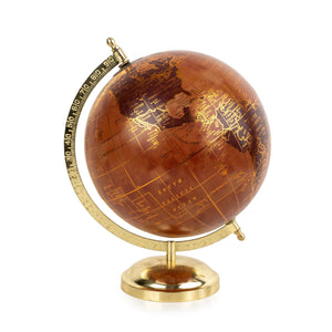 8" Globe - Terracotta and Golds - ORNAMENTS - Beattys of Loughrea