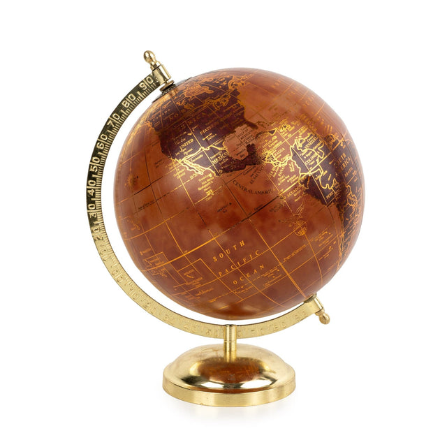 8" Globe - Terracotta and Golds - ORNAMENTS - Beattys of Loughrea