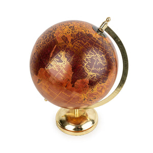 8" Globe - Terracotta and Golds - ORNAMENTS - Beattys of Loughrea