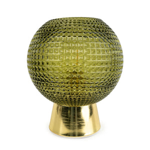 Round LED Dimpled Lamp - Green - TABLE/BEDSIDE LAMPS - Beattys of Loughrea