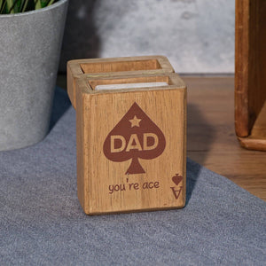 R13 FUN DAD PLAYING CARD SET IN ACE WOOD BOX 8DA298