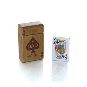 R13 FUN DAD PLAYING CARD SET IN ACE WOOD BOX 8DA298