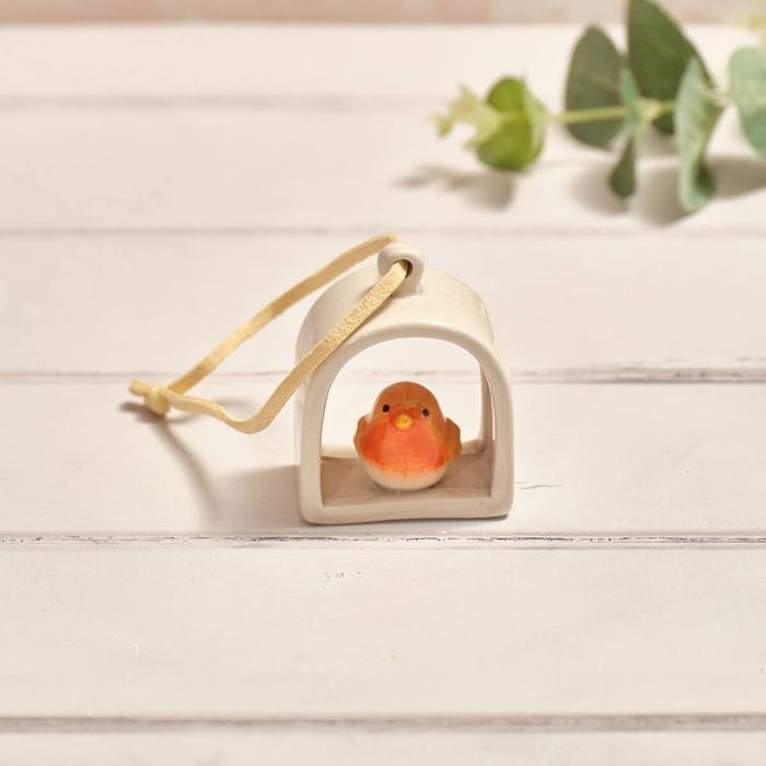 Tiny World Robin Arch Shaped Ceramic Hanger