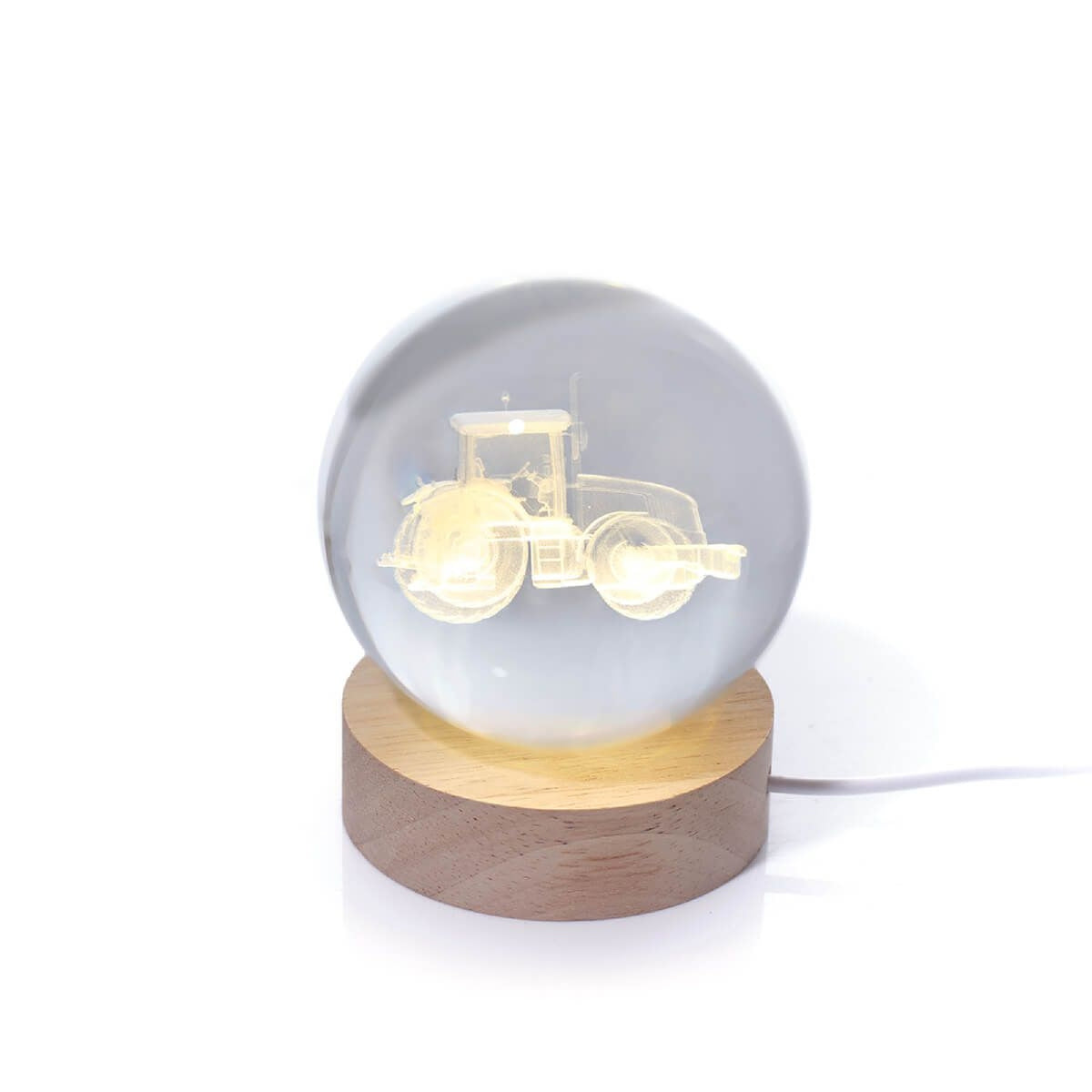 R13 CRYSTAL BALL LED TRACTOR W/ USB WIRE GIFT BOXED 5FL500